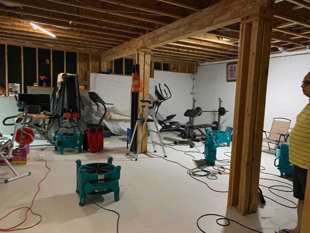 Basement drying equipment setup for Odor Removal & Deodorization in Gering